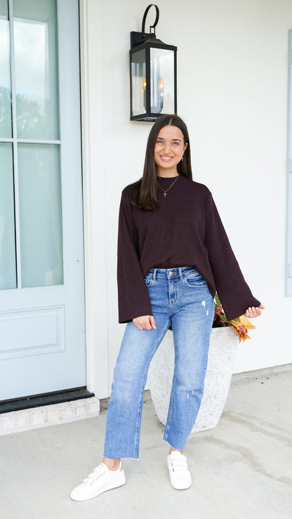 Either Way Brown Sweater