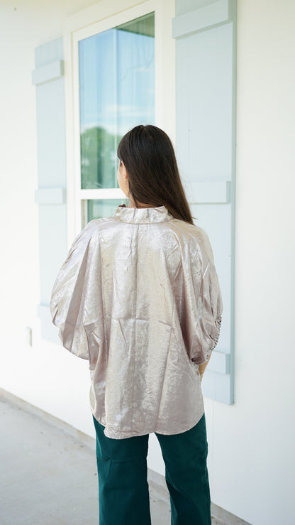 Sweet Shimmer Champagne Top