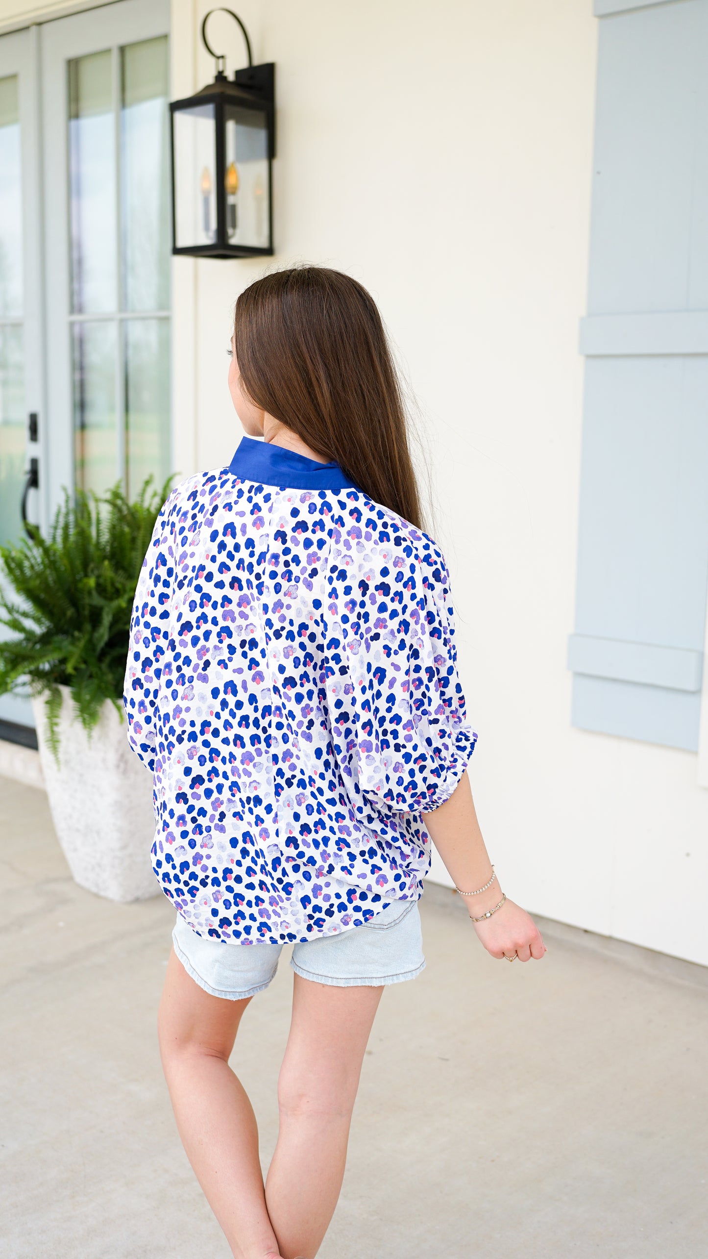 Pretty and Playful Royal Top