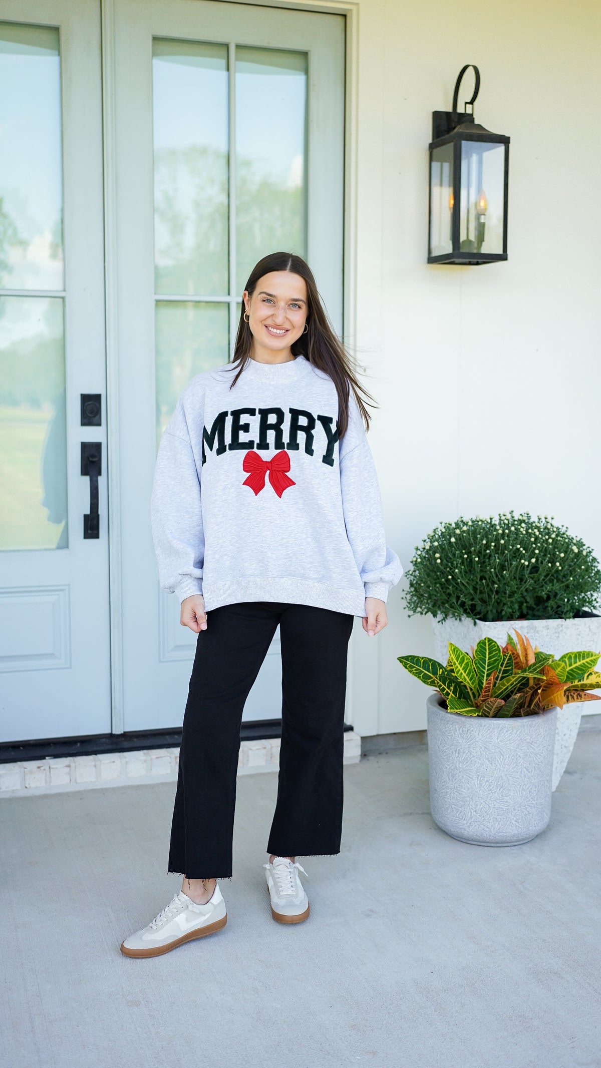 Merry Gray Mockneck