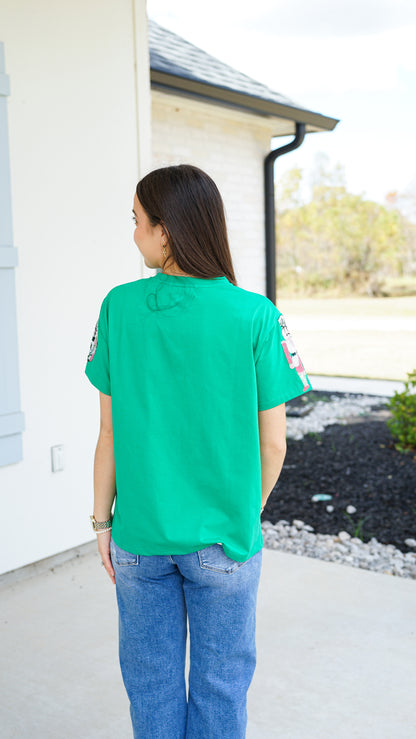 Vintage Christmas Sequin Top