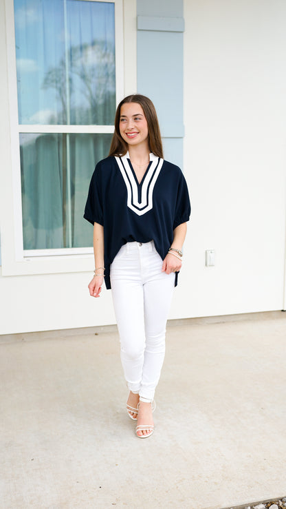 Style and Simplicity Navy Top