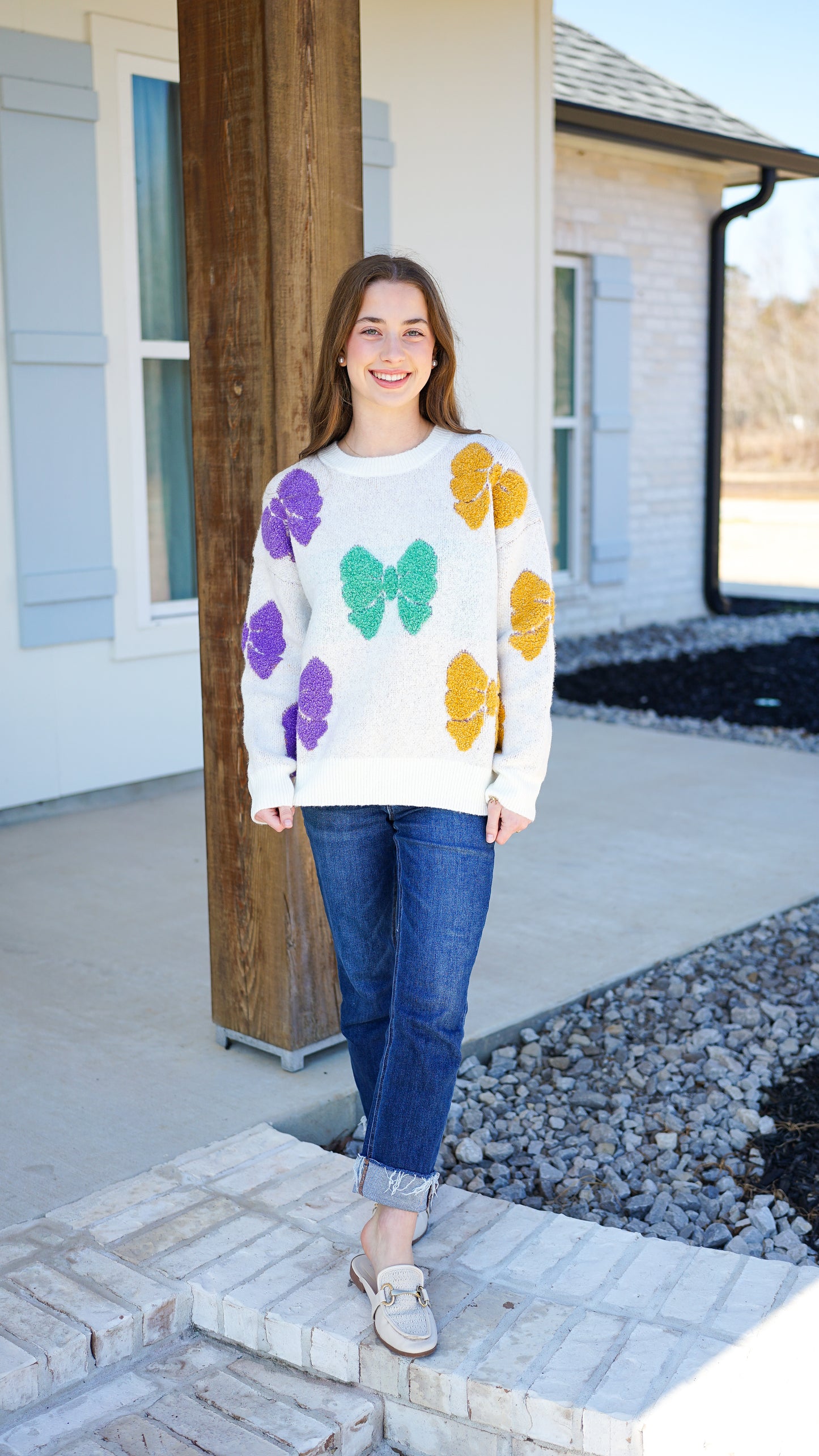 Bows and Beads Sweater