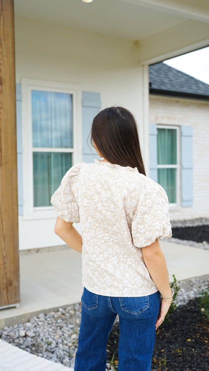 Grace Upon Grace Cream Top