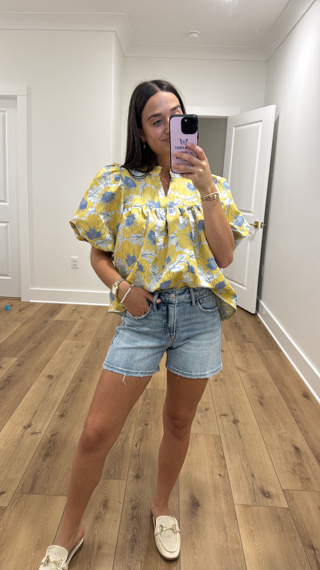 In His Time Denim Shorts