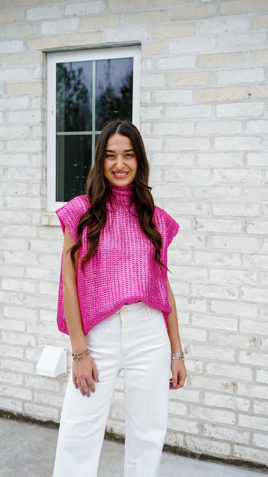 Shimmy In Shimmer Pink Top