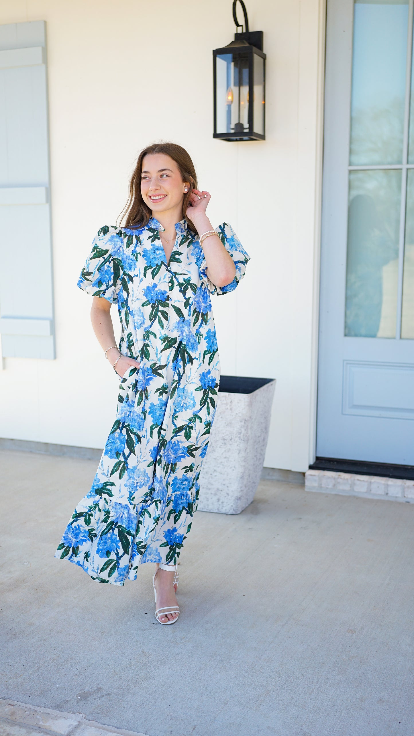 Dwell In Him Blue Midi Dress