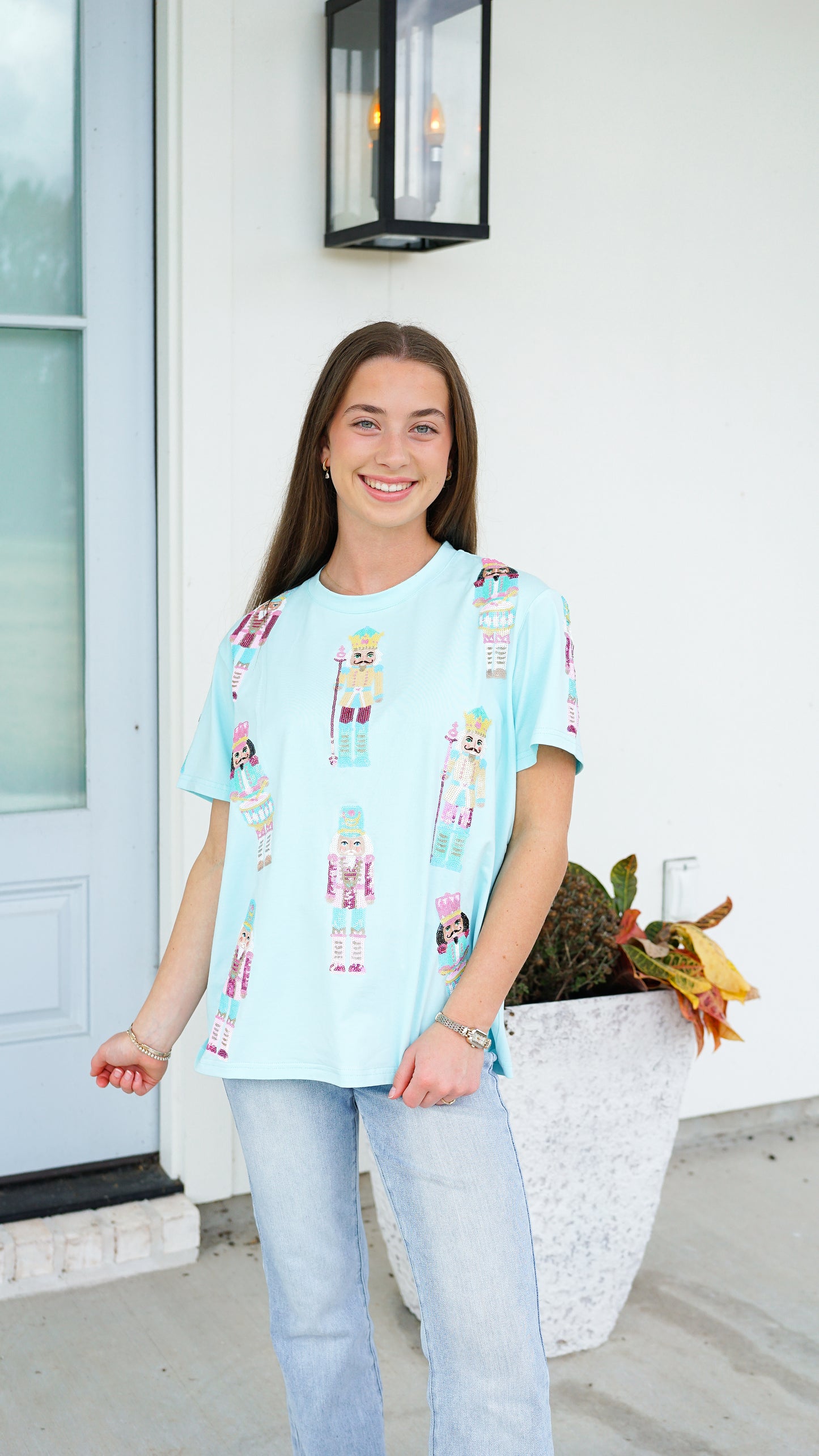 Mint Sequin Nutcracker Top