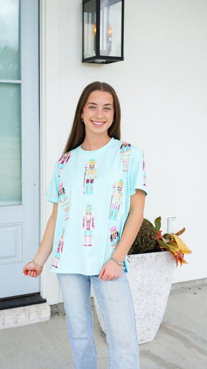 Mint Sequin Nutcracker Top