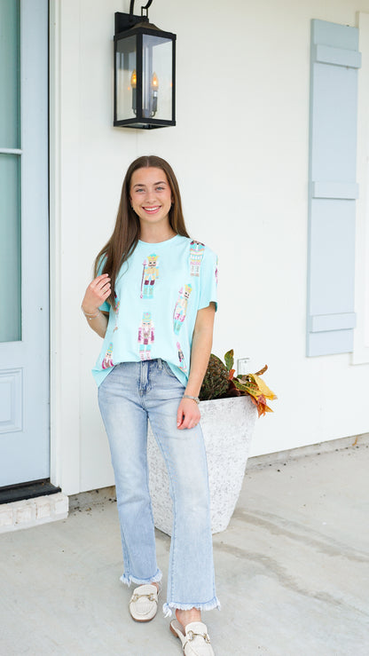 Mint Sequin Nutcracker Top
