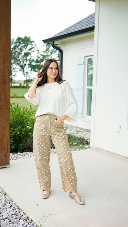 Polka Dot Barrel Jeans