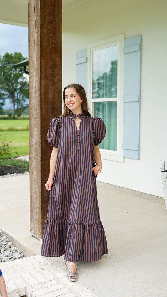 Stripe City Midi Dress