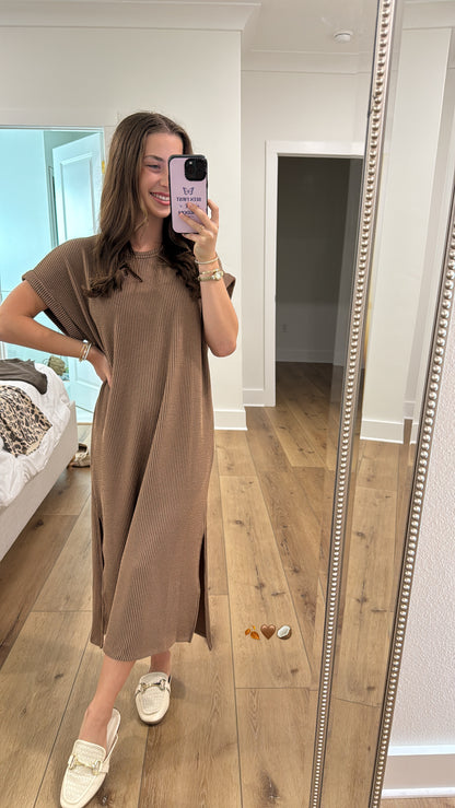 Easy Peezy Mocha Dress