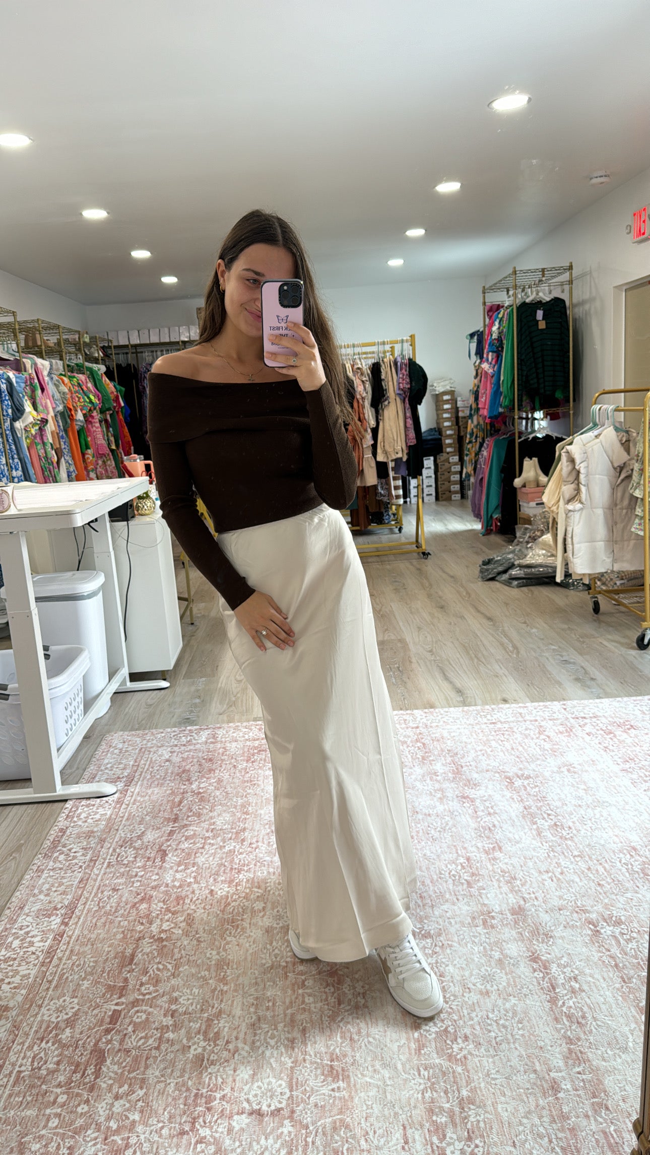 Champagne Time Midi Skirt