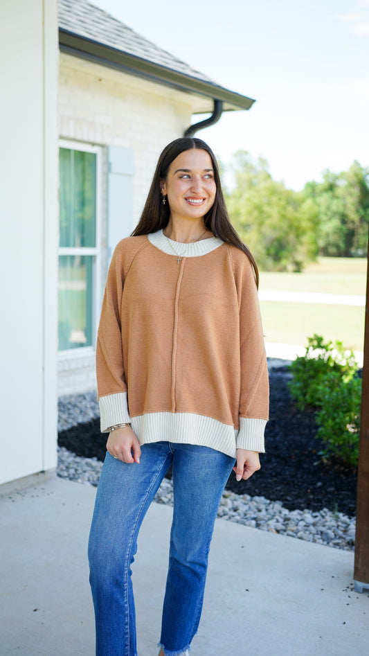 Camel State of Mind Sweater