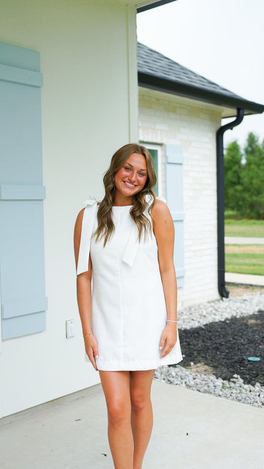 Beauty and Bows White Dress