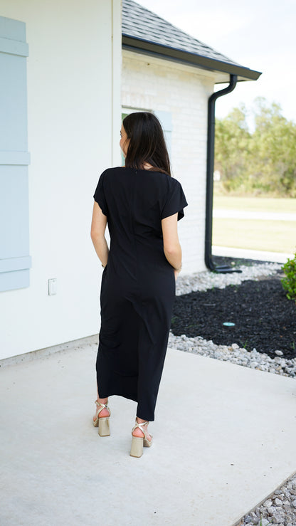 Rejoice In Him Black Dress