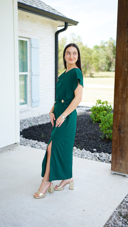 Rejoice In Him Emerald Dress