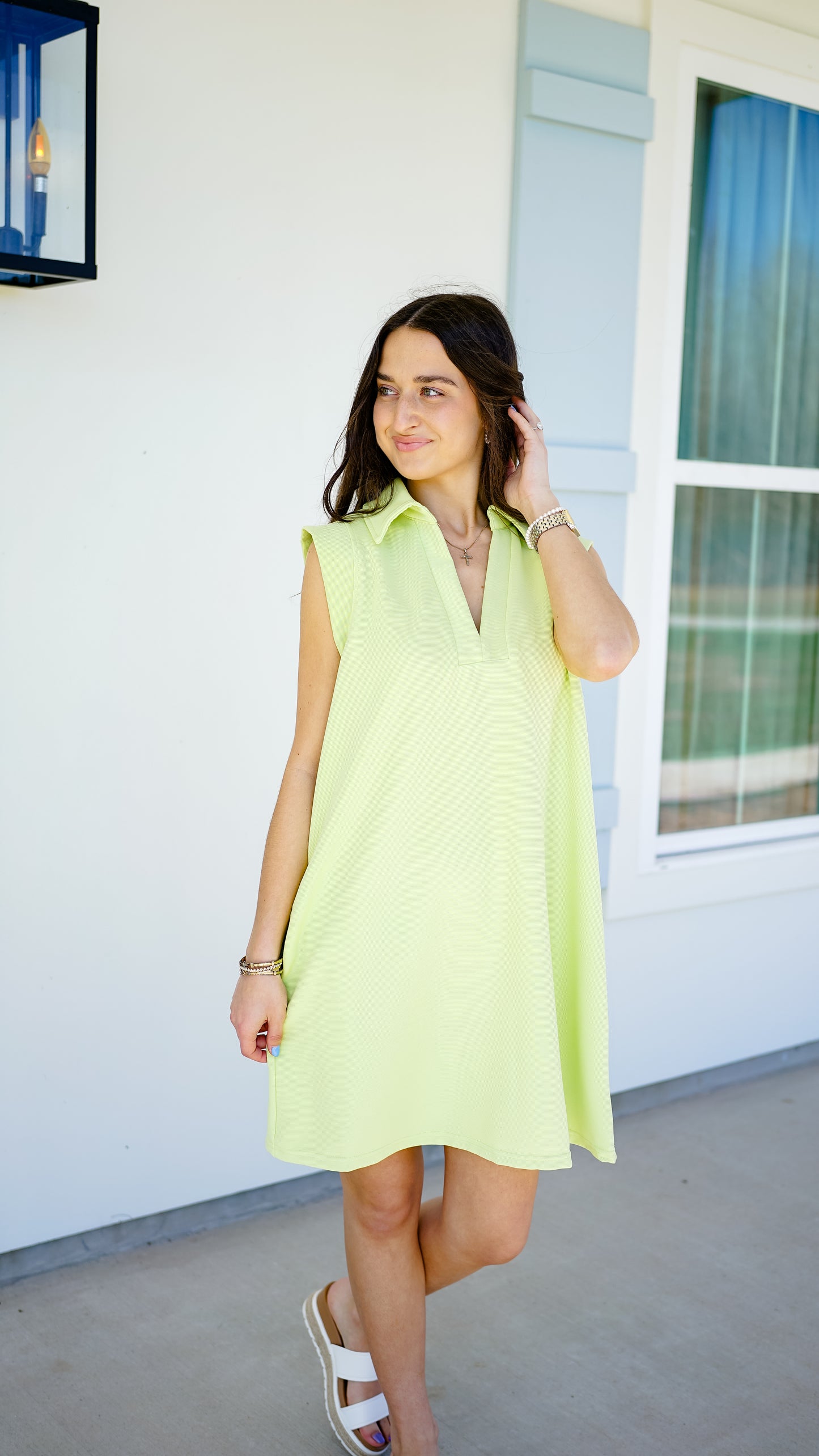 She’s Sporty Lime Dress