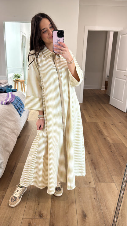 Grateful In Stripes Midi Dress