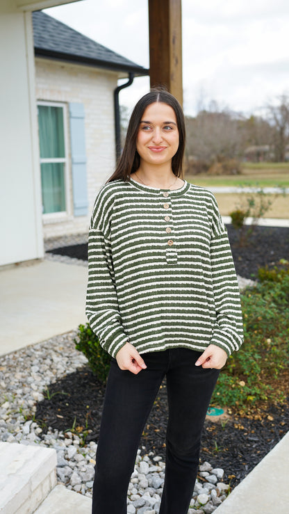 Simple In Stripes Top