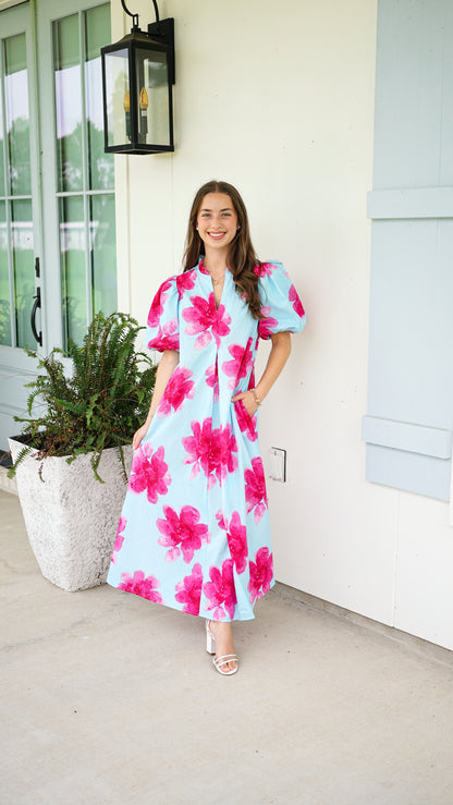 Nothing Ordinary Aqua Midi Dress