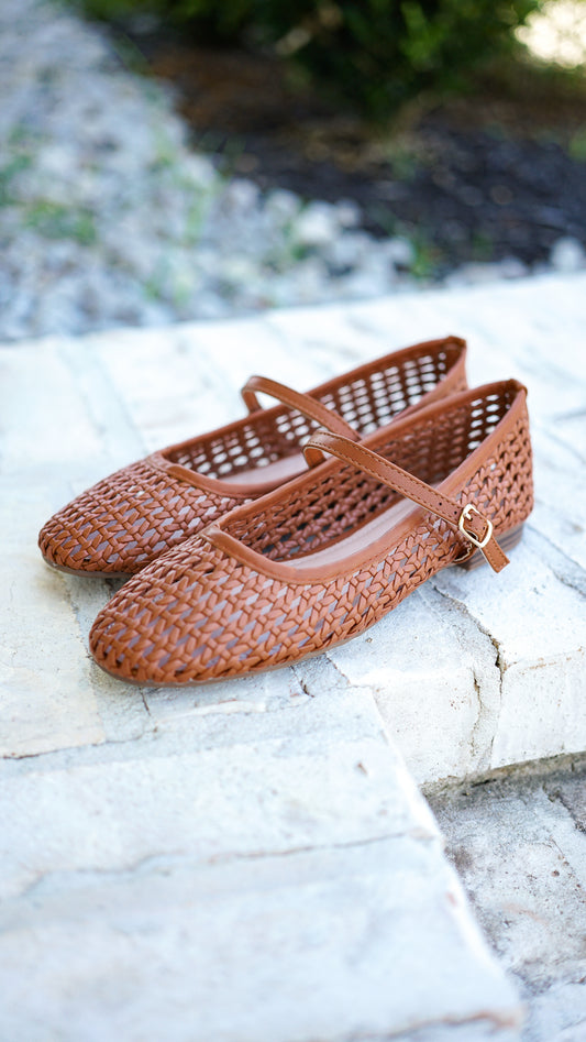Golden Hour Brown Ballet Flats