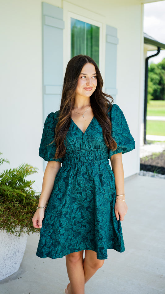 Live It Up Emerald Dress