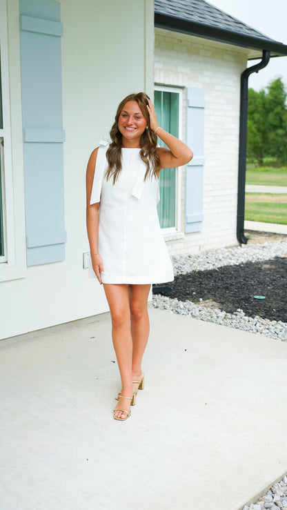 Beauty and Bows White Dress