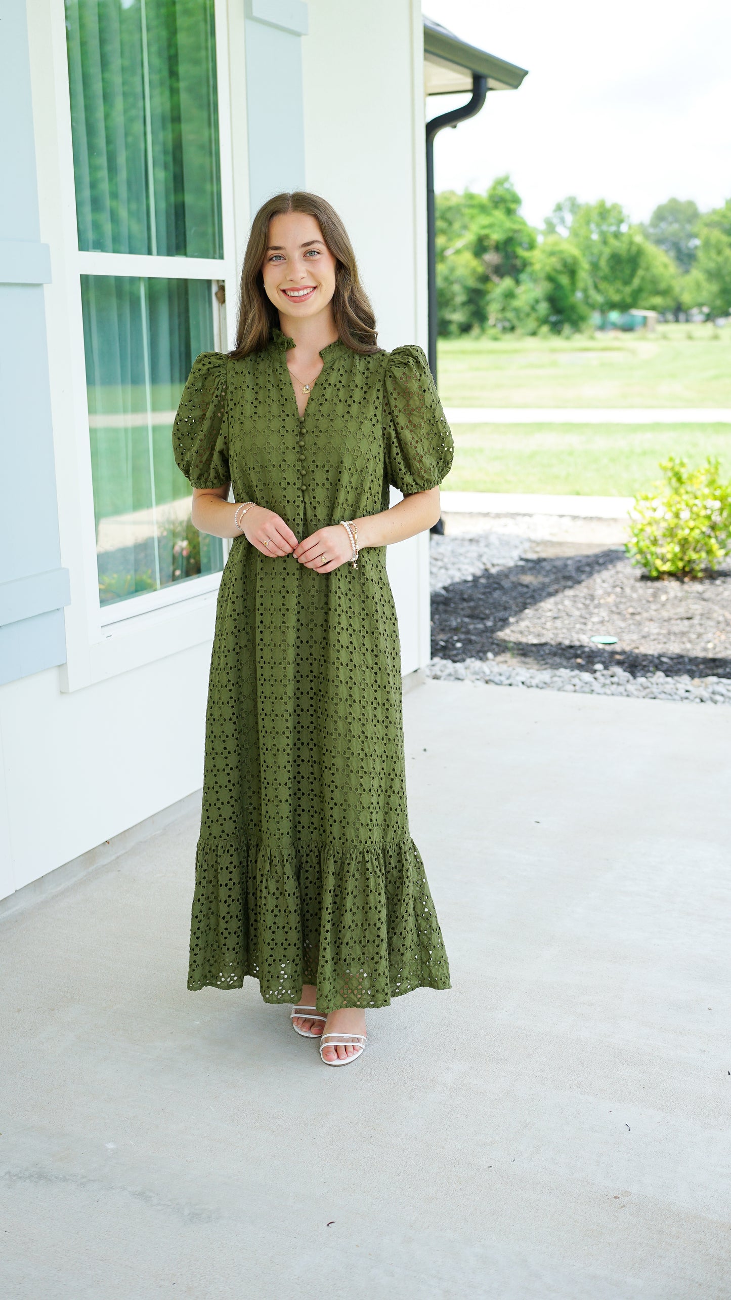 Lean Into Love Olive Midi