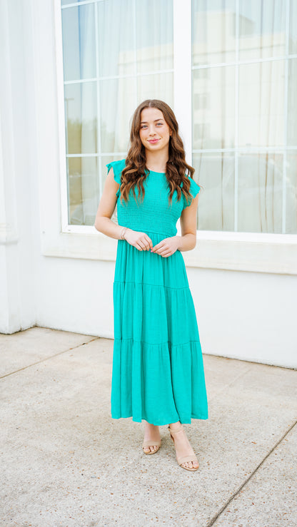 Plain and Simple Green Dress