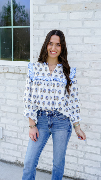 Live a Little Blue Top