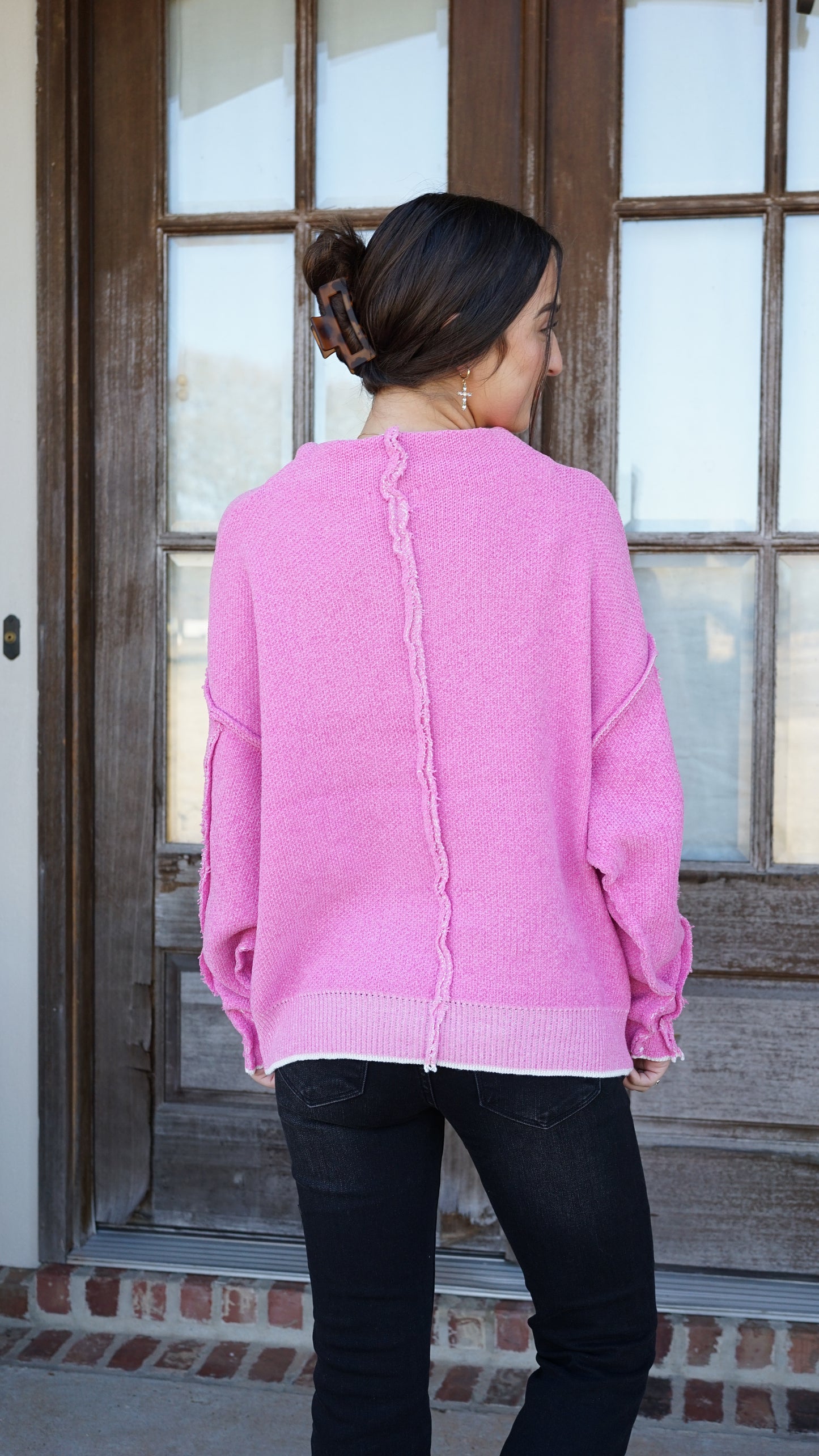 Snuggly Days Pink Sweater