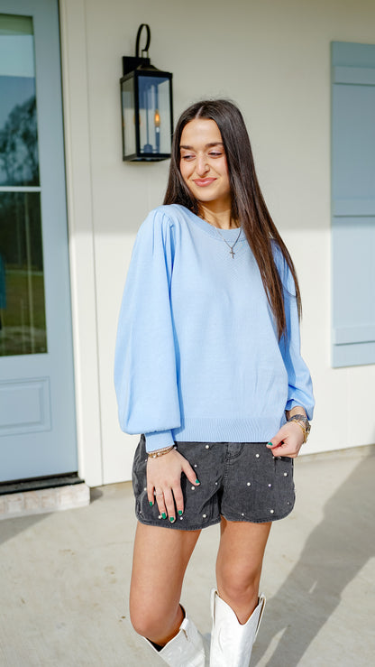 Soft and Sweet Blue Sweater