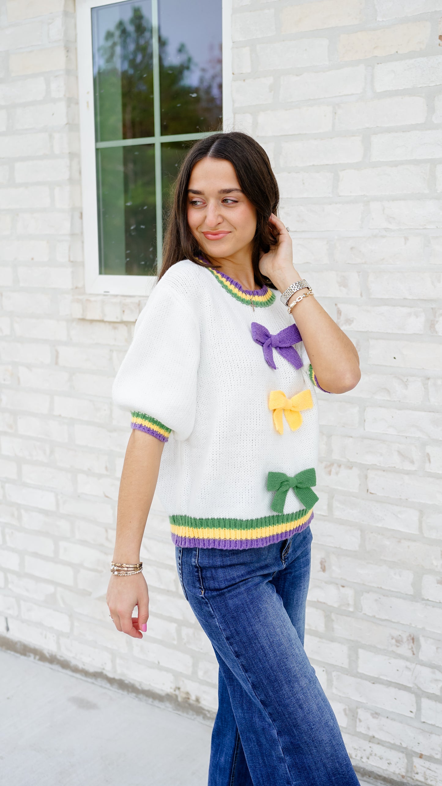 Bows and Beads Sweater