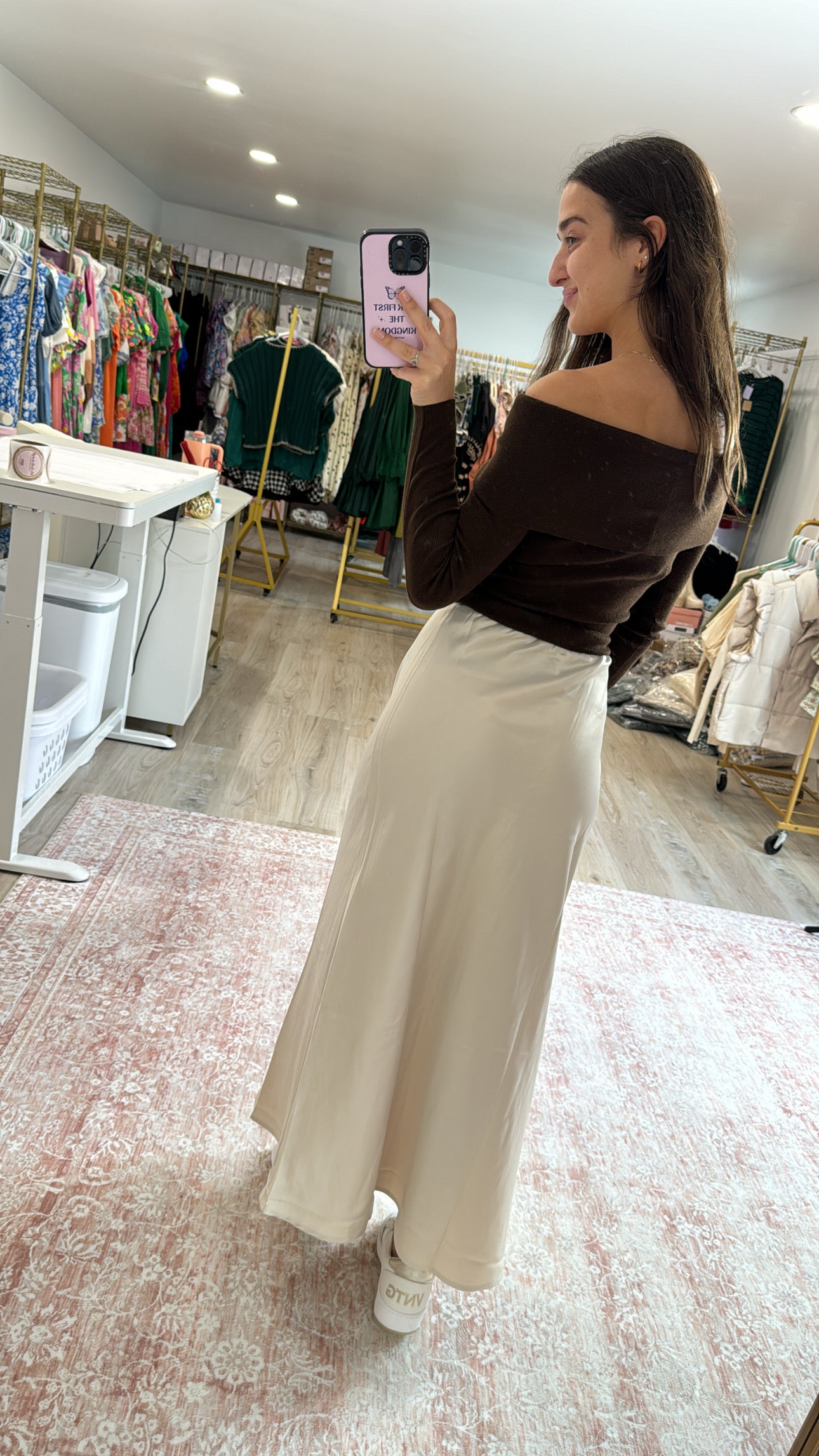 Champagne Time Midi Skirt