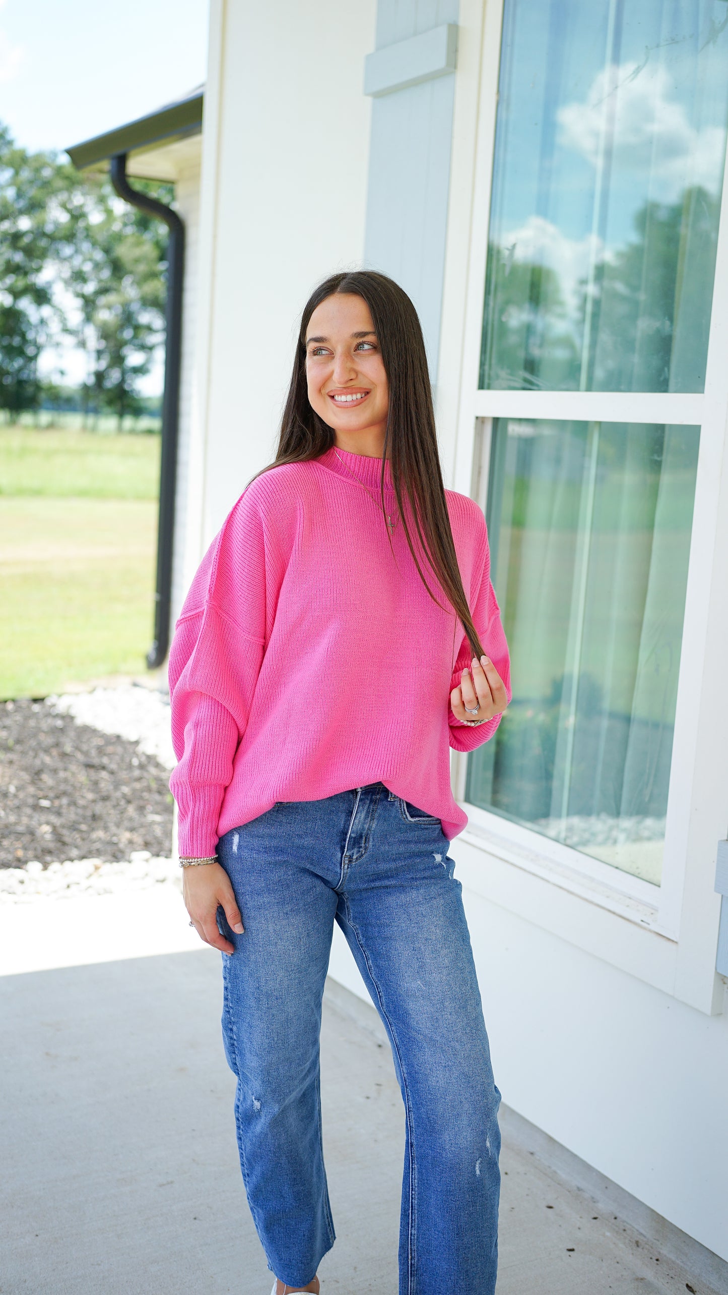 Be Still Candy Pink Sweater