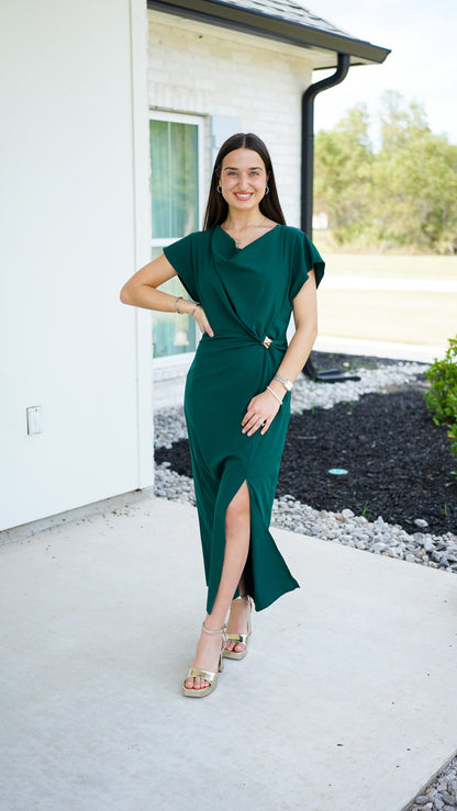 Rejoice In Him Emerald Dress