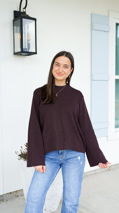 Either Way Brown Sweater