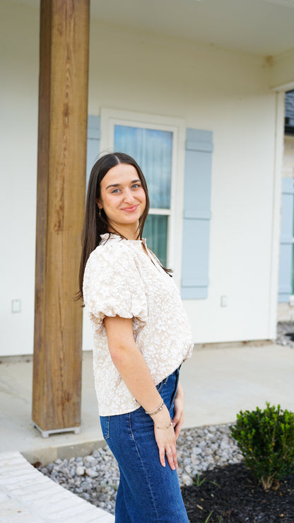 Grace Upon Grace Cream Top