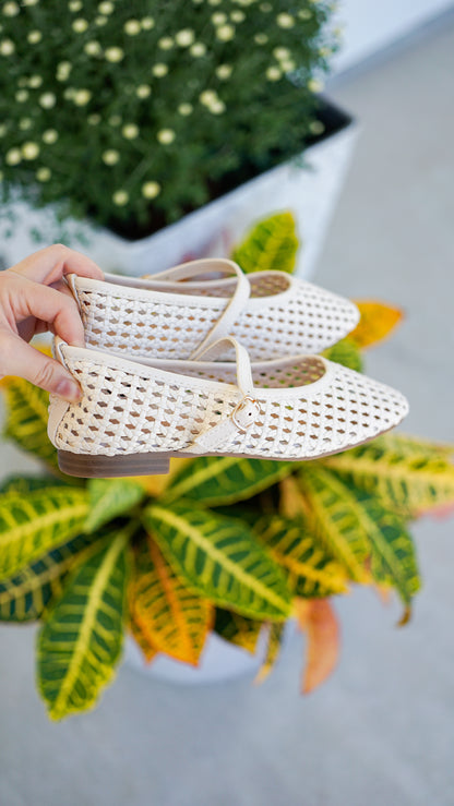 Golden Hour Bone Ballet Flats