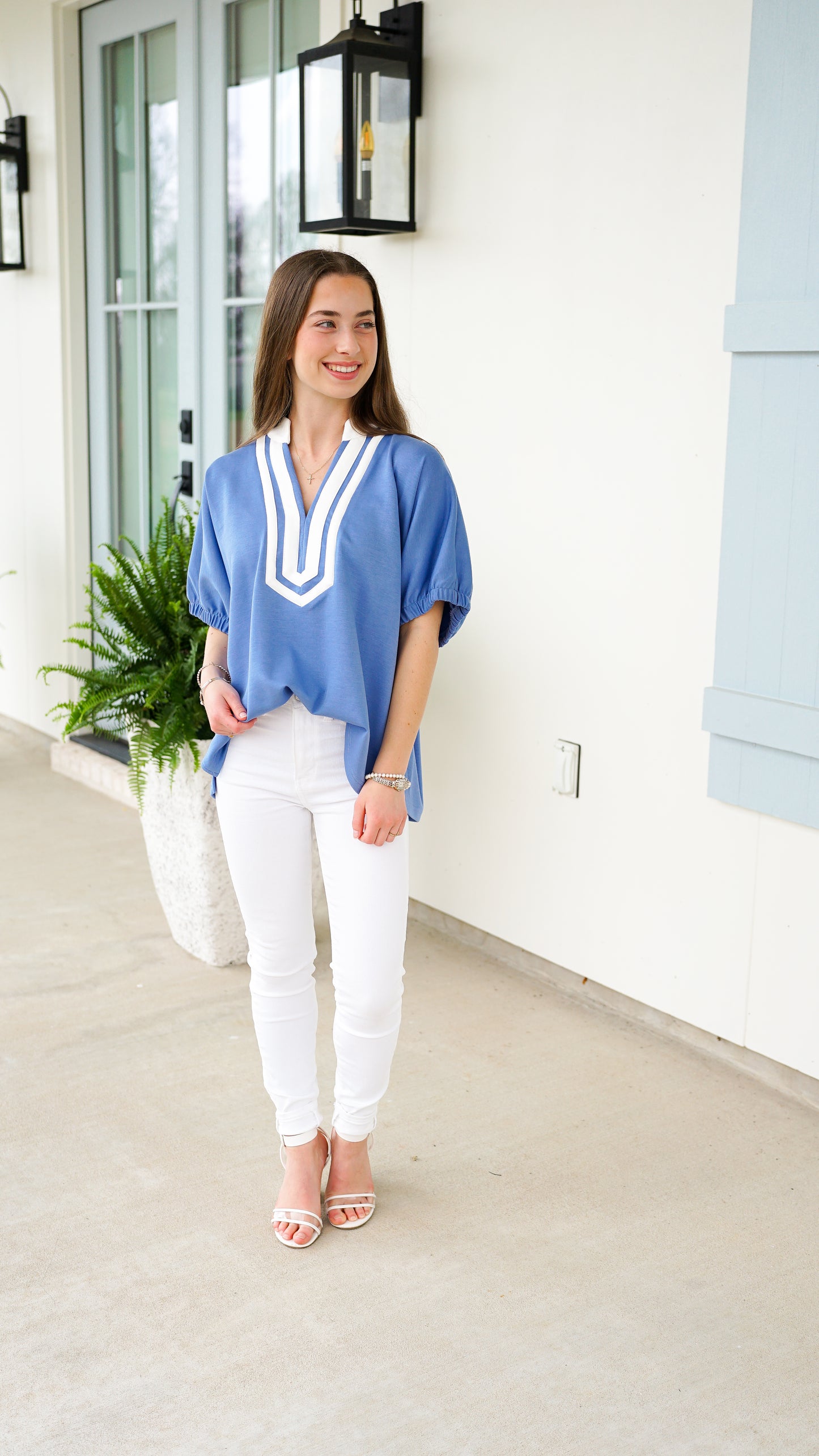 Style and Simplicity Blue Top