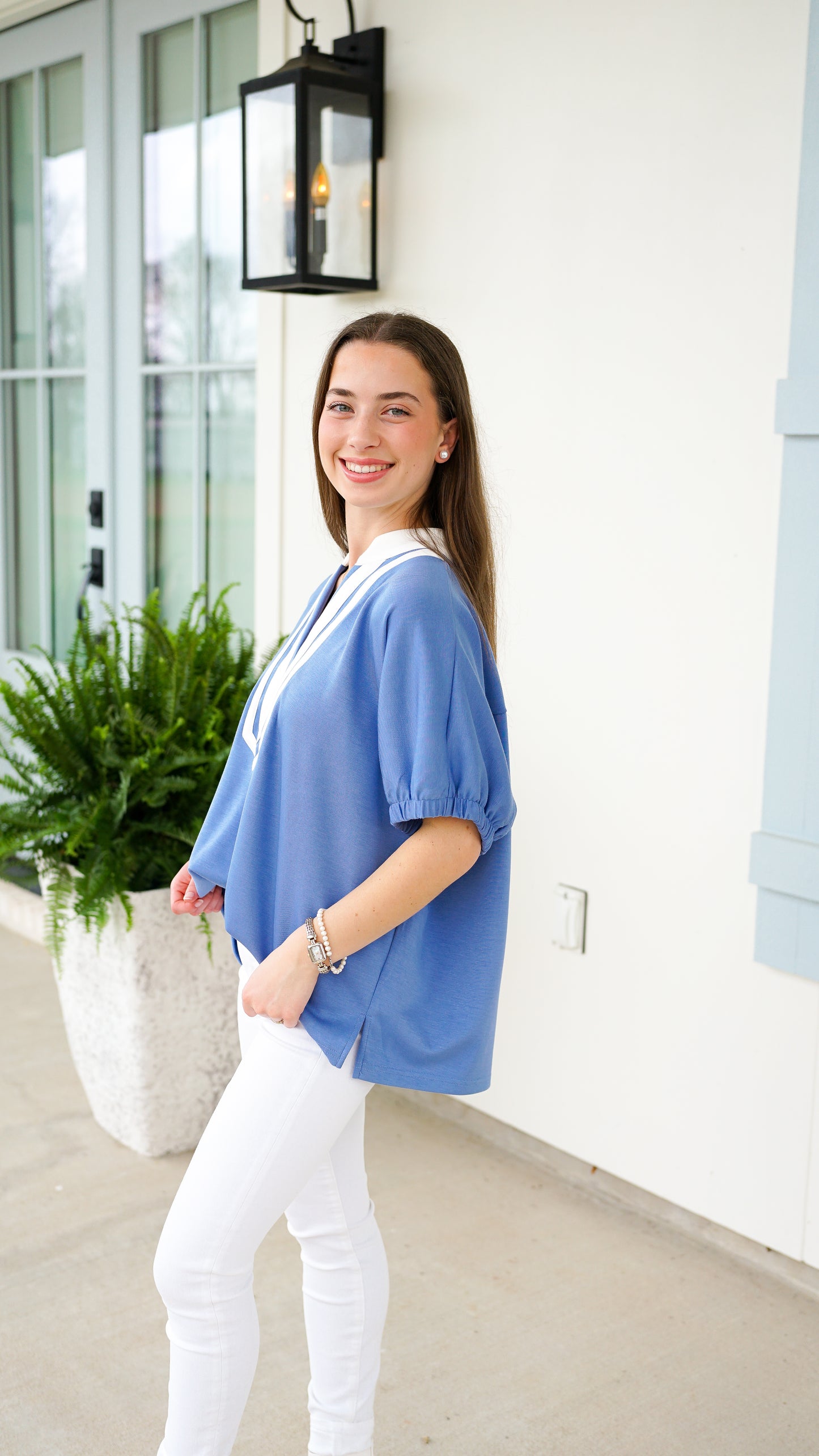 Style and Simplicity Blue Top