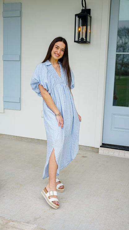 Epitome of Class Blue Dress