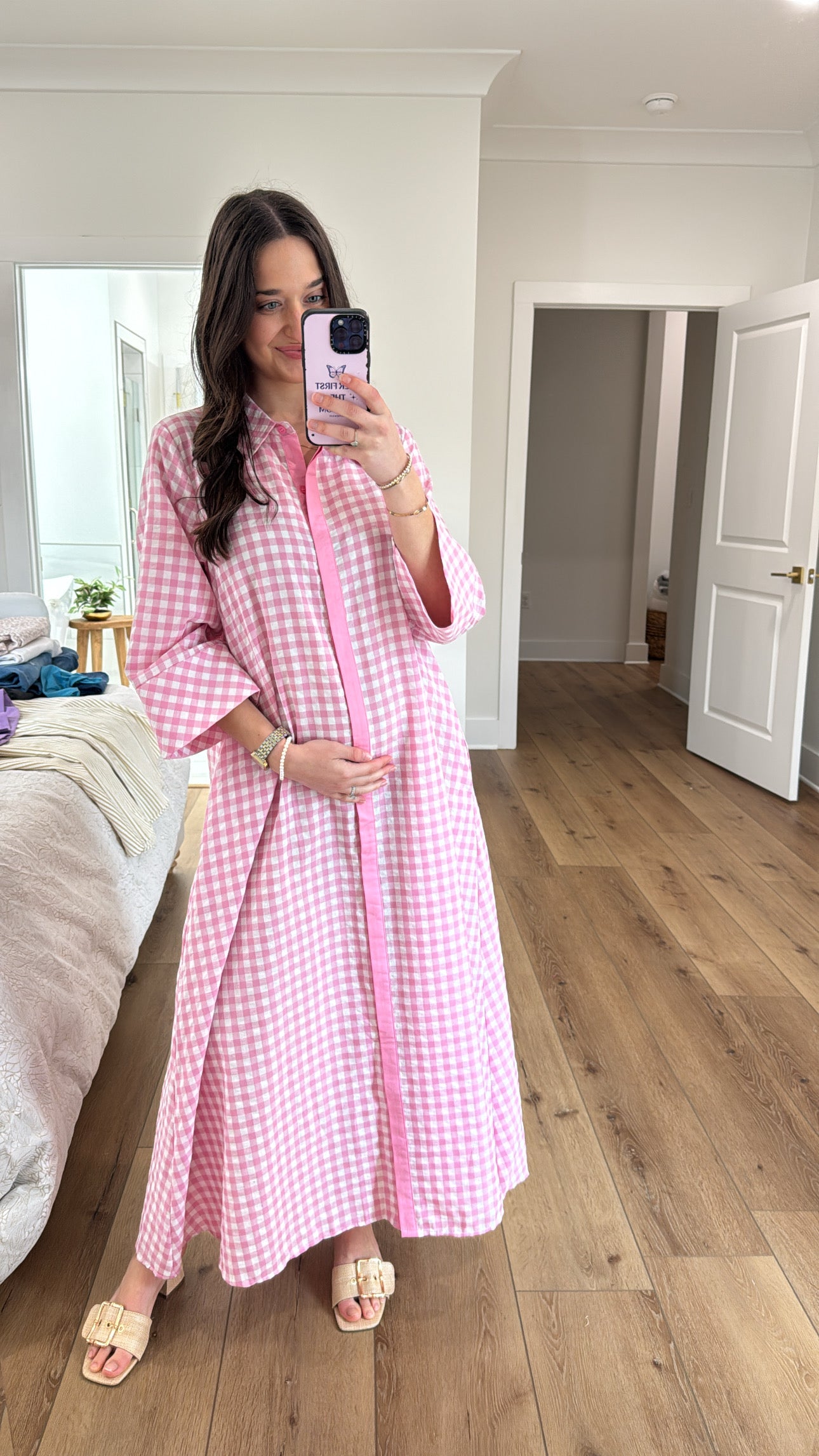 Grateful In Gingham Midi Dress