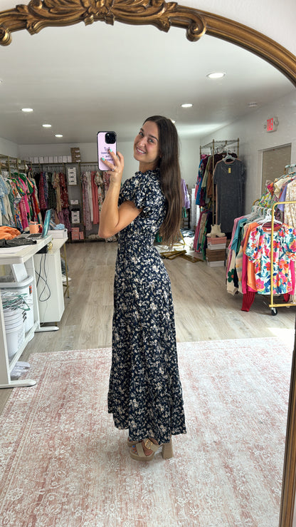 Save Me a Dance Navy Floral Dress