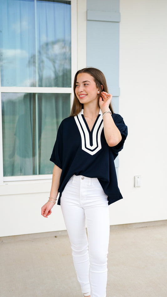 Style and Simplicity Navy Top