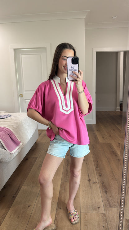Style and Simplicity Pink Top