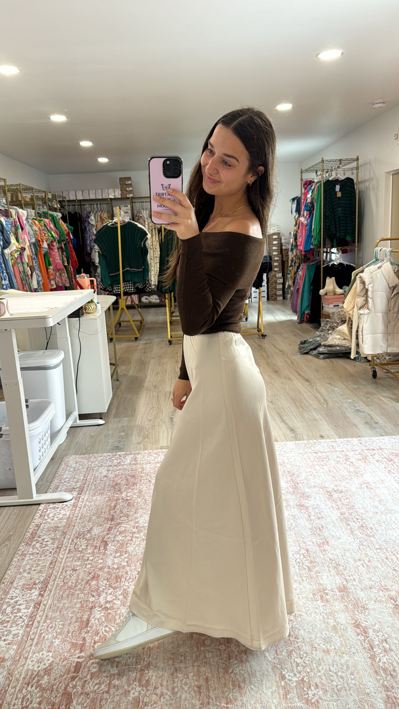 Champagne Time Midi Skirt