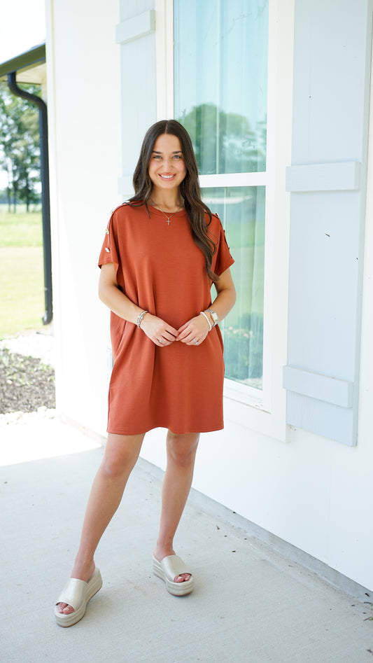 Sweet Treasure Rust Dress